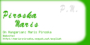 piroska maris business card